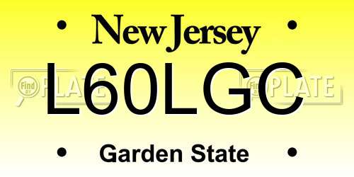 L60LGC New Jersey License Plate