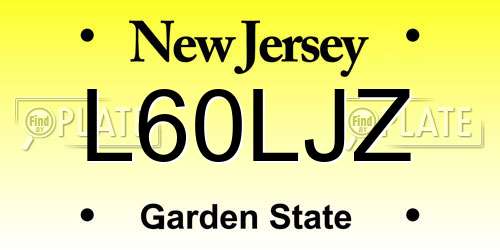 L60LJZ New Jersey License Plate