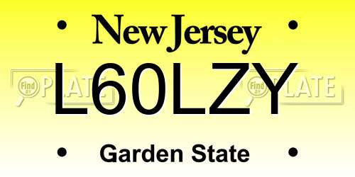 L60LZY New Jersey License Plate