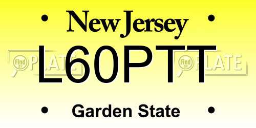 L60PTT New Jersey License Plate