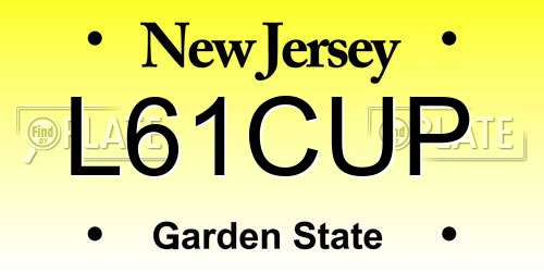 L61CUP New Jersey License Plate
