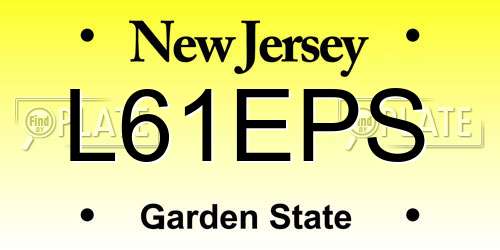 L61EPS New Jersey License Plate