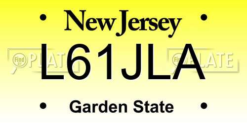 L61JLA New Jersey License Plate