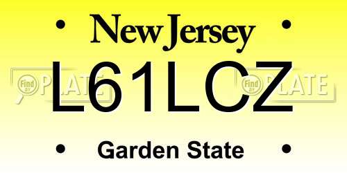 L61LCZ New Jersey License Plate