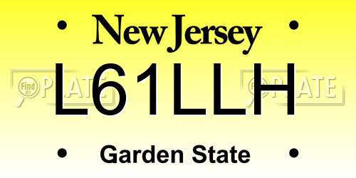 L61LLH New Jersey License Plate