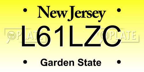 L61LZC New Jersey License Plate