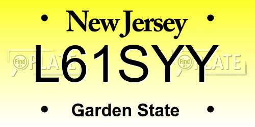 L61SYY New Jersey License Plate