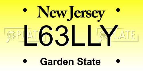 L63LLY New Jersey License Plate