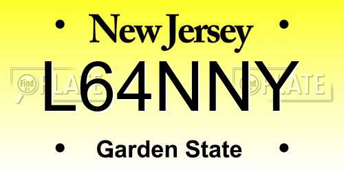 L64NNY New Jersey License Plate