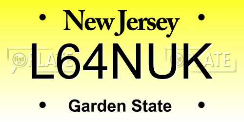 L64NUK New Jersey License Plate