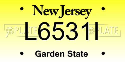 L6531I New Jersey License Plate