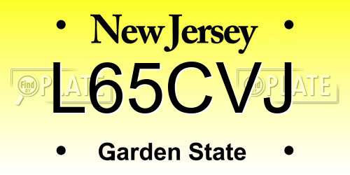 L65CVJ New Jersey License Plate