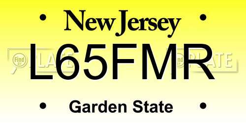L65FMR New Jersey License Plate
