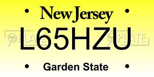 L65HZU New Jersey License Plate