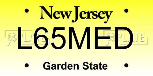 L65MED New Jersey License Plate