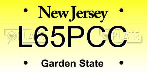 L65PCC New Jersey License Plate