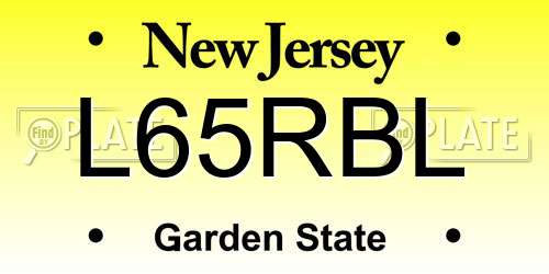 L65RBL New Jersey License Plate