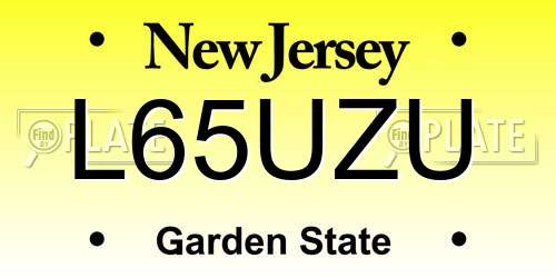 L65UZU New Jersey License Plate