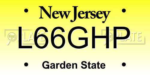 L66GHP New Jersey License Plate