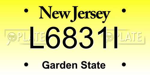 L6831I New Jersey License Plate