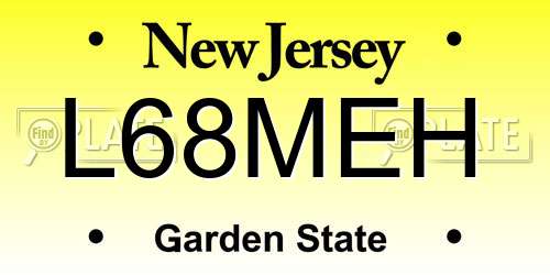 L68MEH New Jersey License Plate