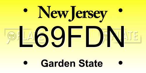 L69FDN New Jersey License Plate