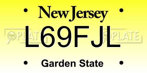 L69FJL New Jersey License Plate