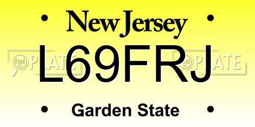 L69FRJ New Jersey License Plate
