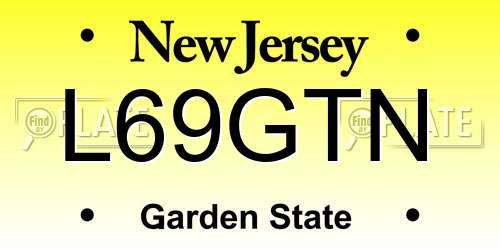 L69GTN New Jersey License Plate