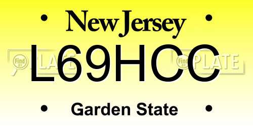 L69HCC New Jersey License Plate