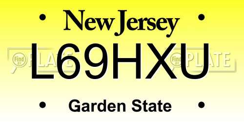 L69HXU New Jersey License Plate