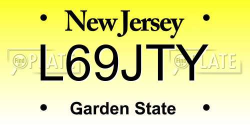 L69JTY New Jersey License Plate