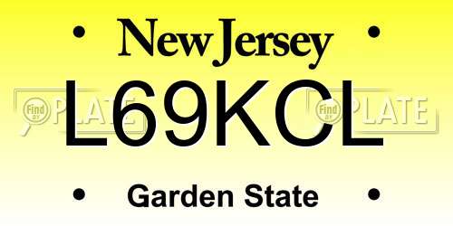 L69KCL New Jersey License Plate
