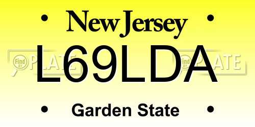 L69LDA New Jersey License Plate