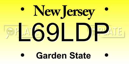 L69LDP New Jersey License Plate