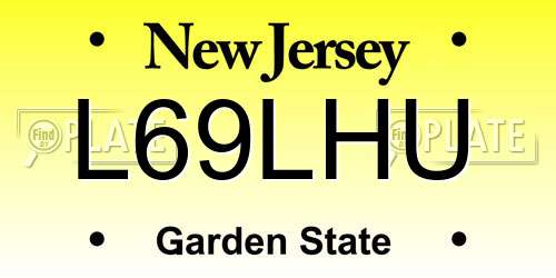 L69LHU New Jersey License Plate