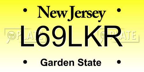 L69LKR New Jersey License Plate