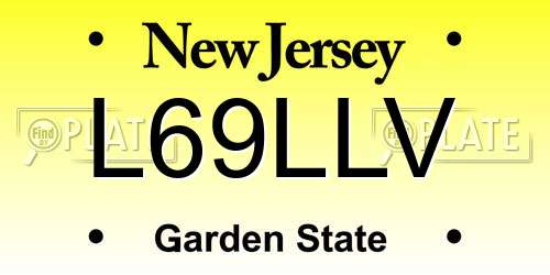 L69LLV New Jersey License Plate
