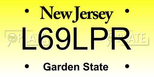 L69LPR New Jersey License Plate