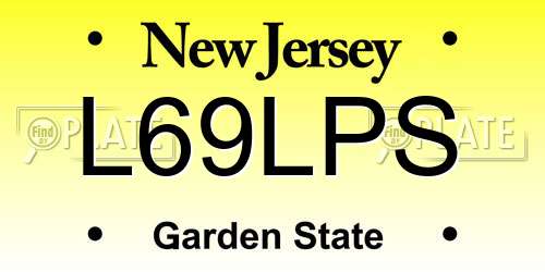 L69LPS New Jersey License Plate