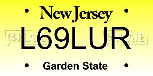 L69LUR New Jersey License Plate
