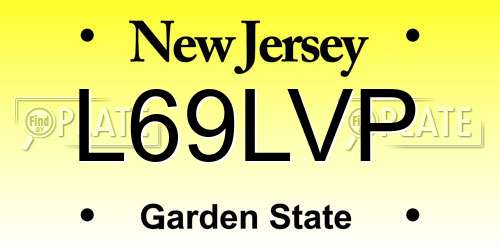 L69LVP New Jersey License Plate