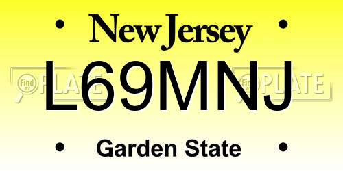 L69MNJ New Jersey License Plate