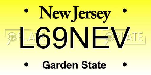 L69NEV New Jersey License Plate