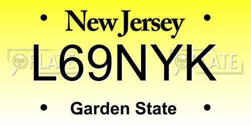 L69NYK New Jersey License Plate