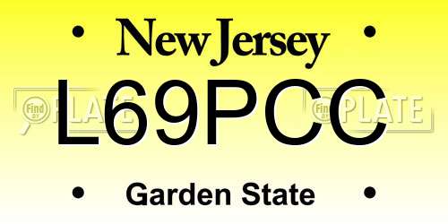 L69PCC New Jersey License Plate