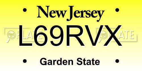 L69RVX New Jersey License Plate
