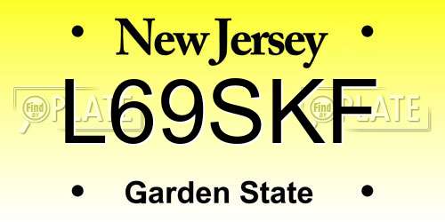 L69SKF New Jersey License Plate