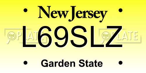 L69SLZ New Jersey License Plate