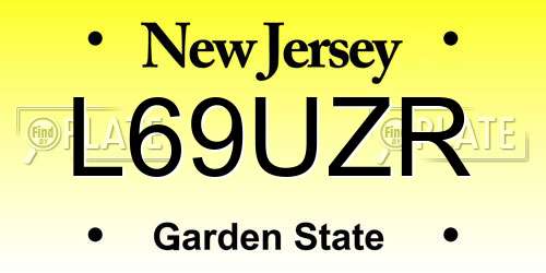 L69UZR New Jersey License Plate